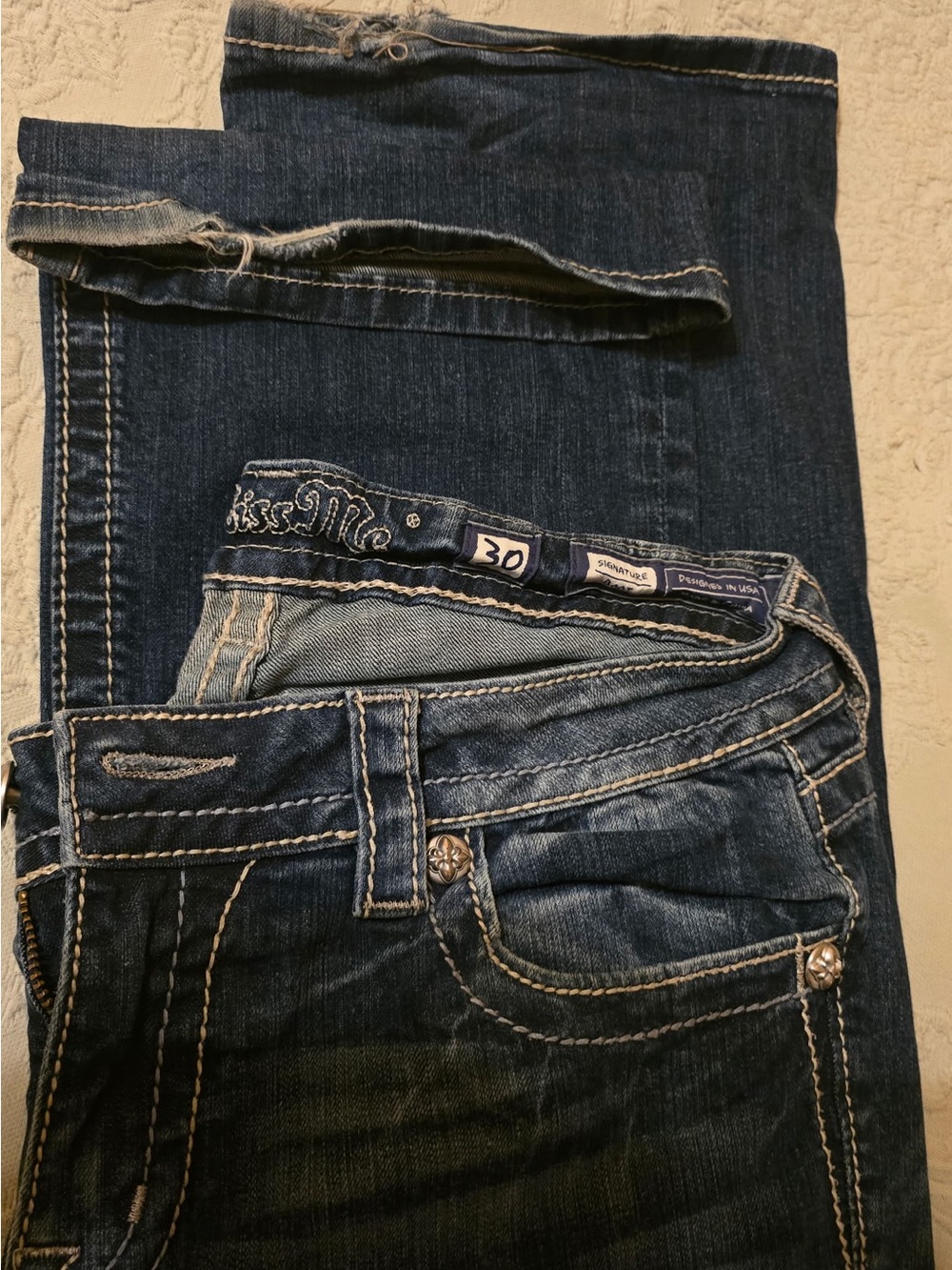 Miss Me Dark Blue Women's Denim Jeans - Size 30